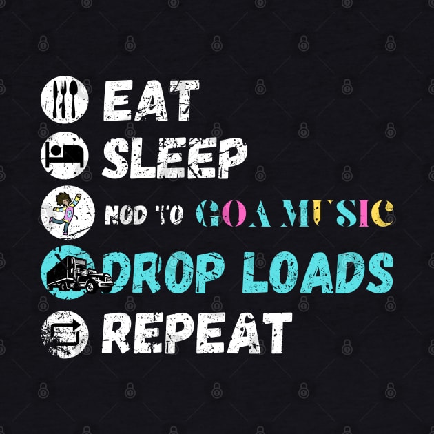 Eat Sleep Nod To Goa Music Drop Loads Repeat by maxdax